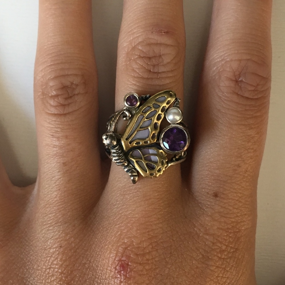 Butterfly Gemstone Ring